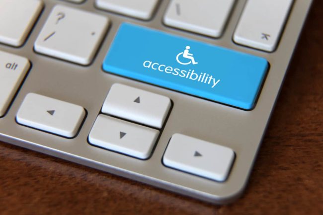 Icone clavier de l'accessibilité au handicap