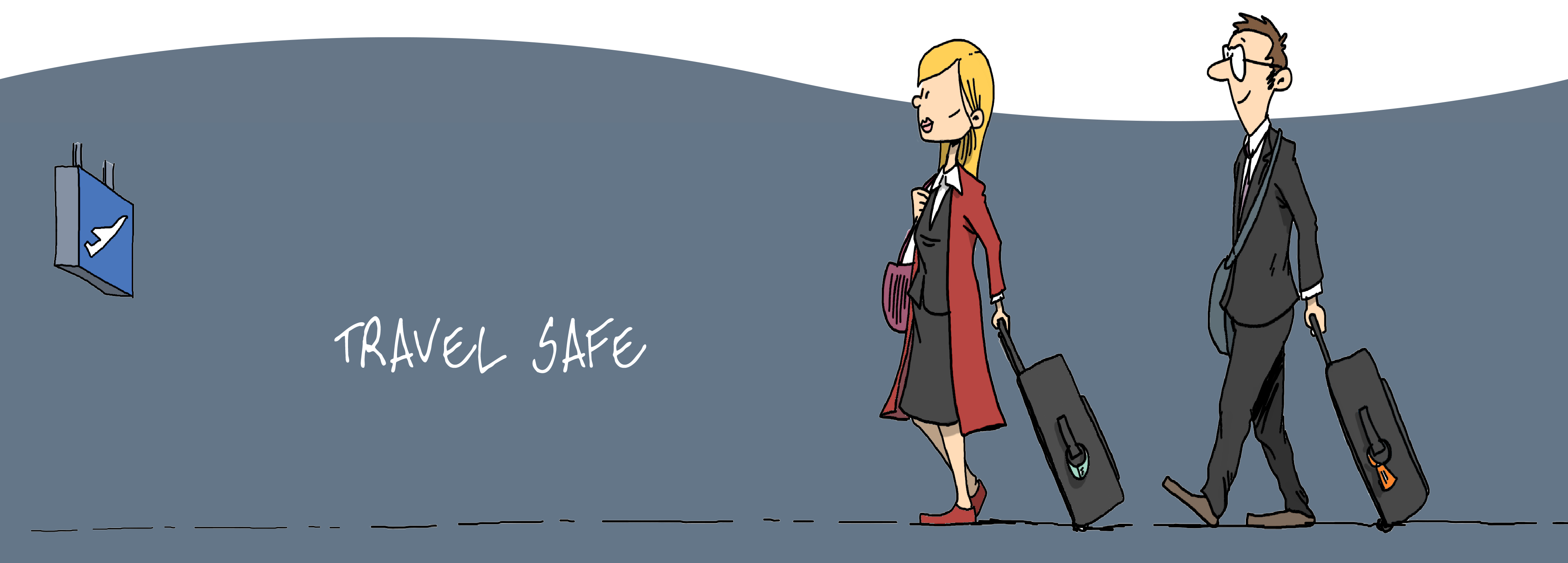 Banner of the project travel safe for a private bank